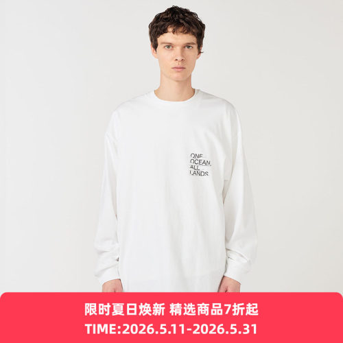 nanamica OOAL Graphic L/S Tee 男女款有机棉宽松圆领长袖T恤