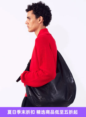 YOKE Carf Leather Circle Bag 染色蜡处理小水牛皮斜挎包