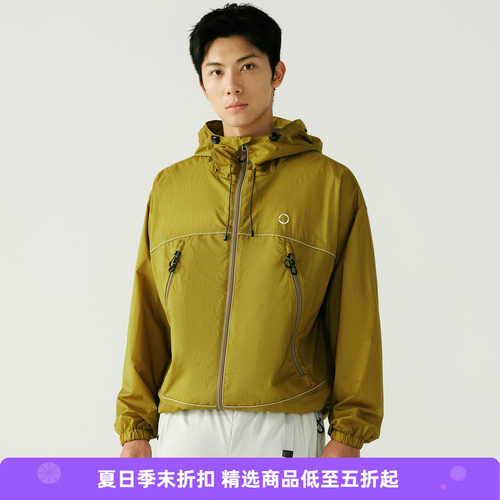 WHEELS and WIND 男女中性款防风防水防撕裂轻量化连帽夹克外套