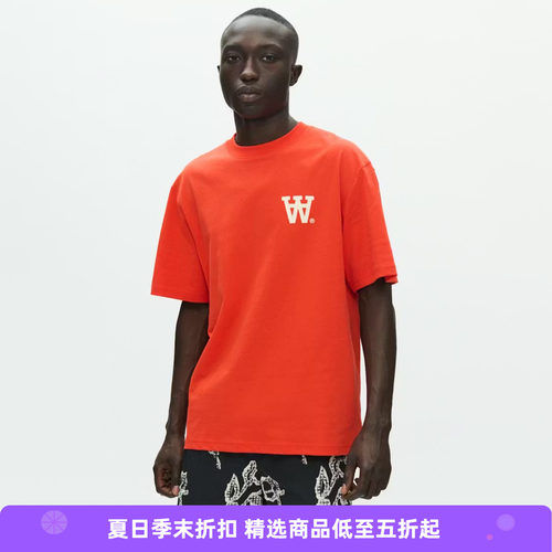 Wood Wood Liam tee AAchest 印花LOGO圆领短袖T恤
