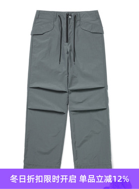 endlessness 孙阳同款机能立体剪裁工装直筒长裤裤脚抽绳宽松