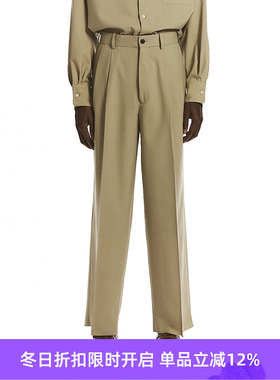 Markaware DOUBLE PLEATED TROUSERS 80支高级夏季羊毛宽松锥形裤