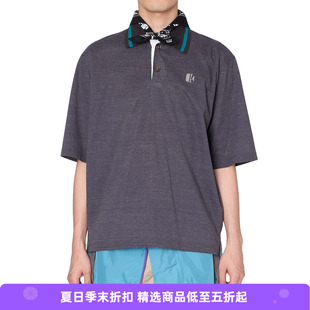 kolor Polo 丝巾拼接复古短袖POLO衫