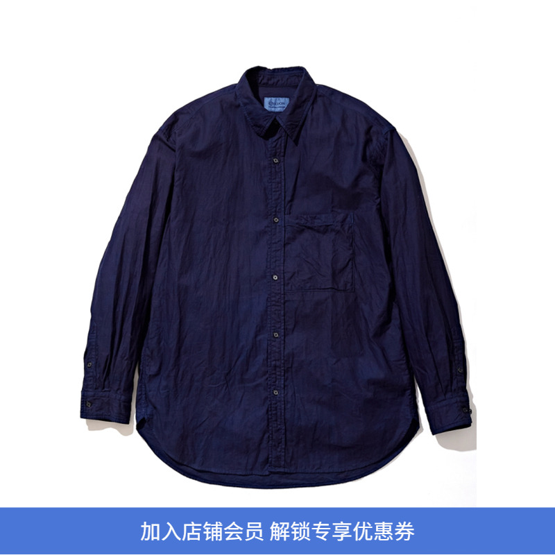 KUON日本职人制有机棉蓝染衬衫