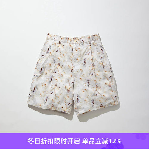 KUON精梳棉贝壳印花短裤