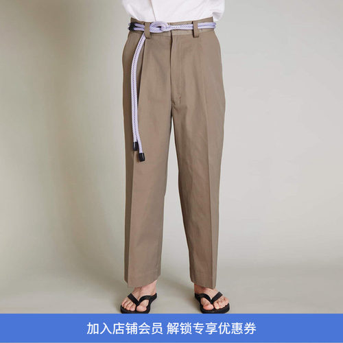 F/CE意大利机能面料阔腿九分裤