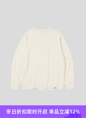 PRIMEE 华夫格宽松圆领长袖T恤