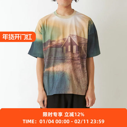 White Mountaineering 白山 PHOTO PRINT 京都产天竺棉印花T恤