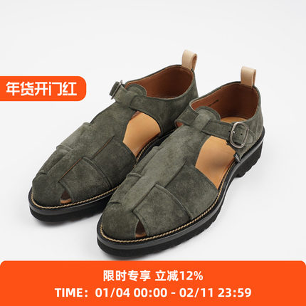 SHOESILO HANS布雷克真皮凉鞋 英国CFS绒面牛皮男女休闲凉鞋