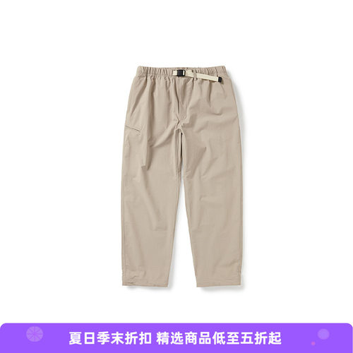WHEELS and WIND 男女中性款四面弹伸缩性宽松锥形长裤