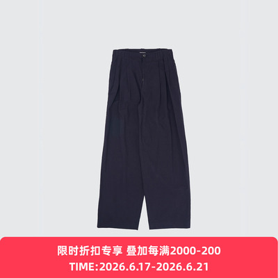 YOKE Garment-dyed 3pleated Tapered 近江日晒三褶宽松锥形长裤