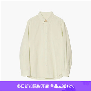 SHIRT WITH 衬衫 FRONT 长袖 PANEL TAB真皮扣男装 Irenisa LEATHER