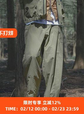 WHEELS and WIND 男女款3L特氟龙面料机能性户外运动休闲长裤