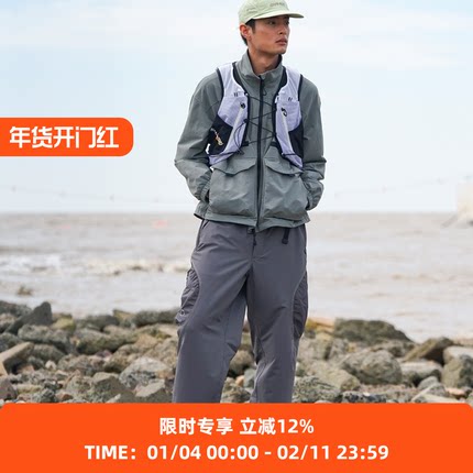 WHEELS and WIND 男女款 机能性面料软壳锥形长裤