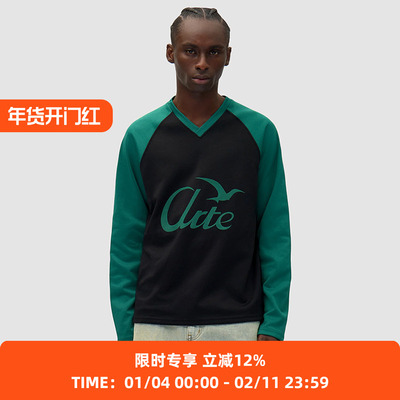 Arte BIRD LOGO LONGSLEEVE 印花长袖V领T恤