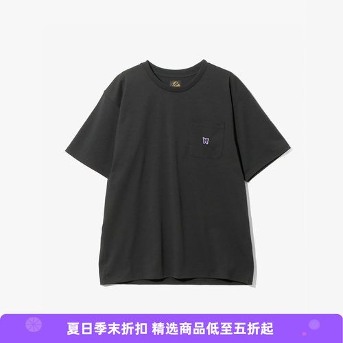 Needles S/S Crew Neck Tee - Poly Jersey 蝴蝶刺绣圆领短袖T恤