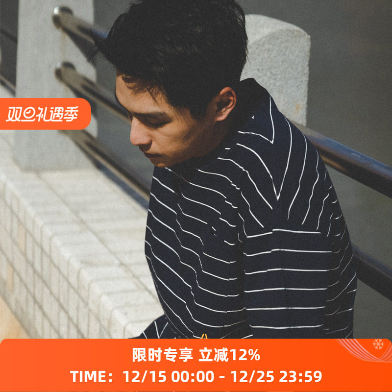 PRIMEE重磅棉宽松条纹短袖T恤