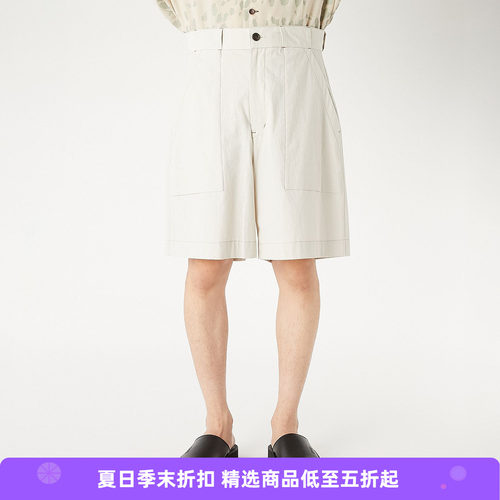 N.HOOLYWOOD PATCH-POCKET HALF PANTS 男装大口袋宽松短裤