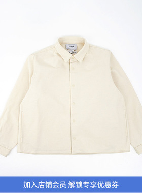 YAECA relax squear short shirt 高密度棉天然染色女式长袖衬衫