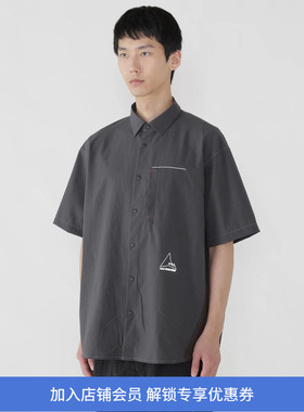 ROA x and wander breathable shirt 联名款机能性拼色短袖衬衫