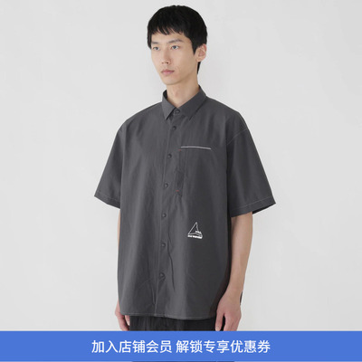 ROA x and wander breathable shirt 联名款机能性拼色短袖衬衫