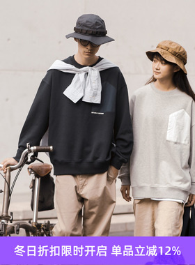 Element Play Outside 拉链口袋卫衣 限定圆领套头宽松卫衣