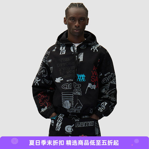 Arte Art Saves Jacket 手绘艺术字连帽牛仔夹克外套