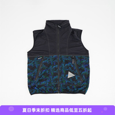 and wander printed wind vest 艺术家合作系列超轻量机能性马甲