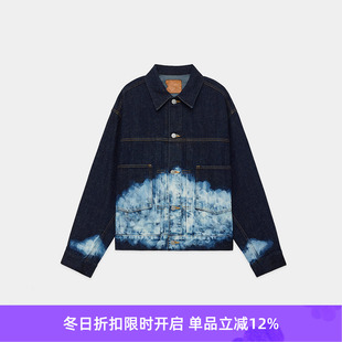 JACKET DENIM 有机棉丝绸混纺褪色加工牛仔夹克 SHORT Markaware