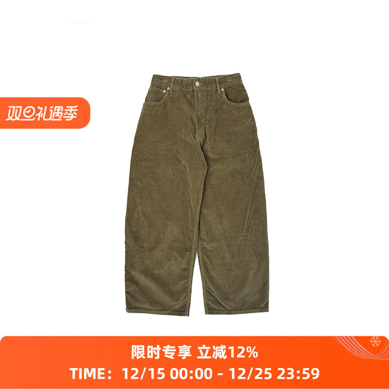 STUDIO NICHOLSON  VOLUME PANT 男装水洗灯芯绒立体剪裁弯刀裤