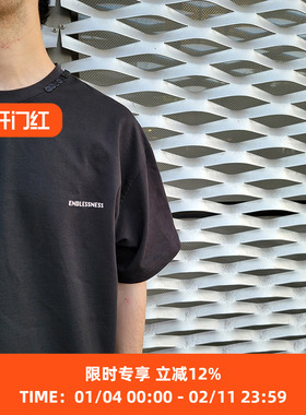endlessness 印花LOGO短袖T恤 男女圆领纯色TEE
