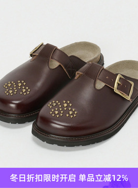 Hender Scheme dense 日本手工制女式皮革包头拖鞋