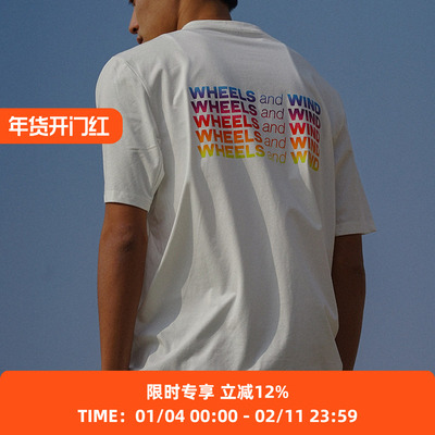WHEELSandWIND运动圆领T恤