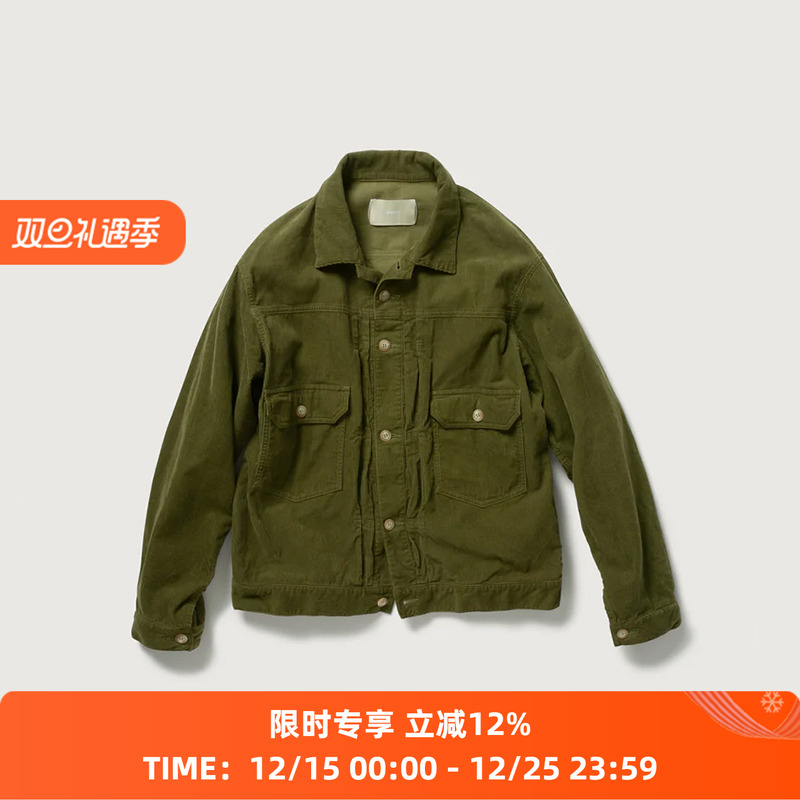 INNAT TYPE-2 TRUCKER JACKET 男女款天然染色灯芯绒工装夹克外套