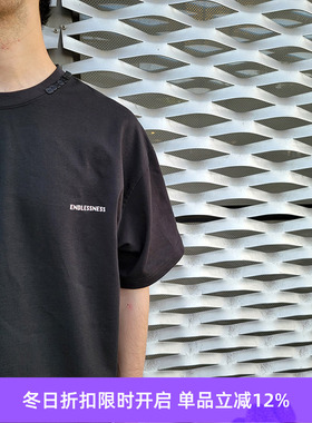 endlessness 印花LOGO短袖T恤 男女圆领纯色TEE