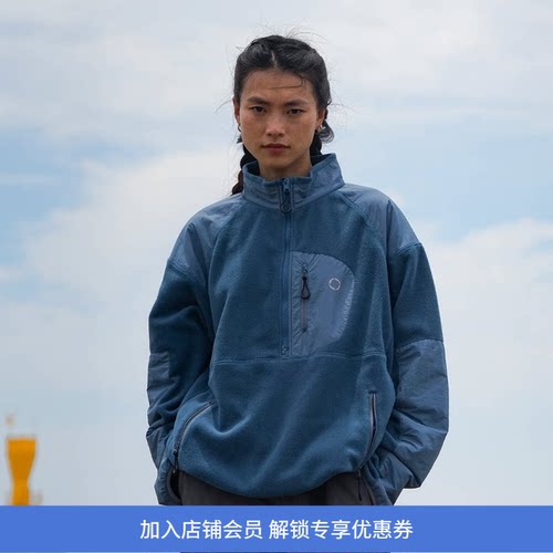 WHEELSandWIND半拉链套头衫