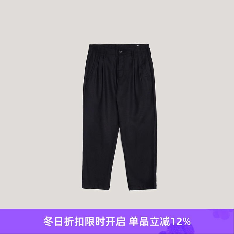 YMC羊毛法兰绒男装修身长裤