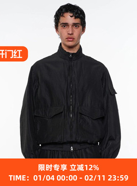 marka FLIGHT JACKET 羊毛丝绸混纺军事风飞行夹克外套