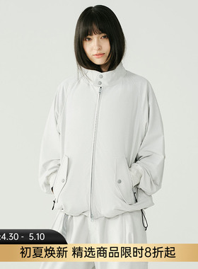 WHEELS and WIND 男女中性款机能性透气防泼水哈灵顿夹克外套