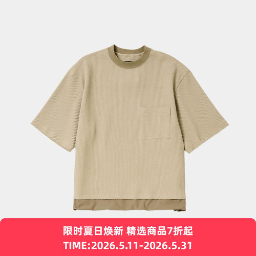 meanswhile Waffle S/S Tee 吸水速干SOLOTEX面料华夫格短袖T恤