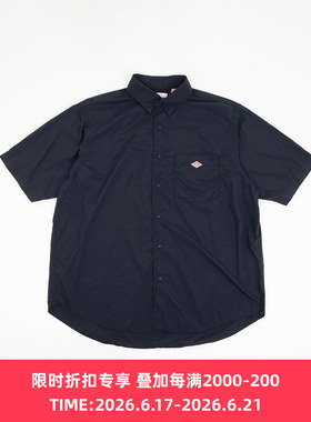 DANTON DOT BUTTON B.D. SHIRT S/S 男装自然褶皱短袖衬衫