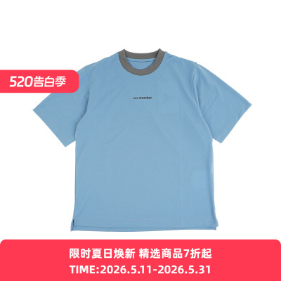 and wander dry mesh T 男女吸湿速干机能性圆领短袖T恤