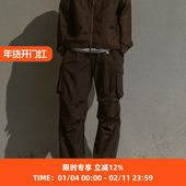 and WIND 男女款 WHEELS 宽松廓形多口袋休闲机能性长裤