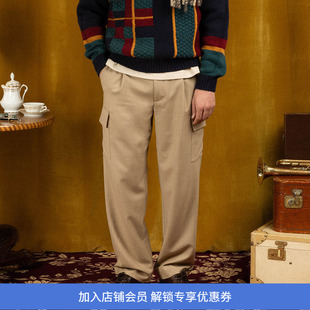 Drole de Monsieur Le Pantalon Cargo 法兰绒工装休闲多袋长裤