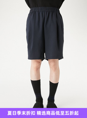 N.HOOLYWOOD 2TUCK EASY HALF PANTS 男装轻量透气面料宽松短裤