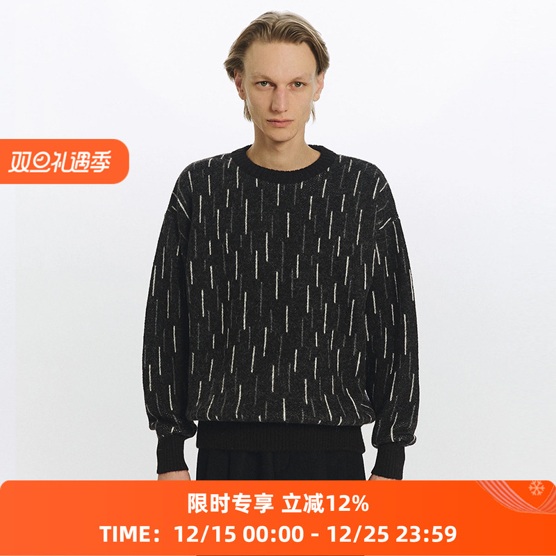 Markaware RAIN DROP PATTERN JUMPER手工缝制雨滴图案羊驼毛毛衣