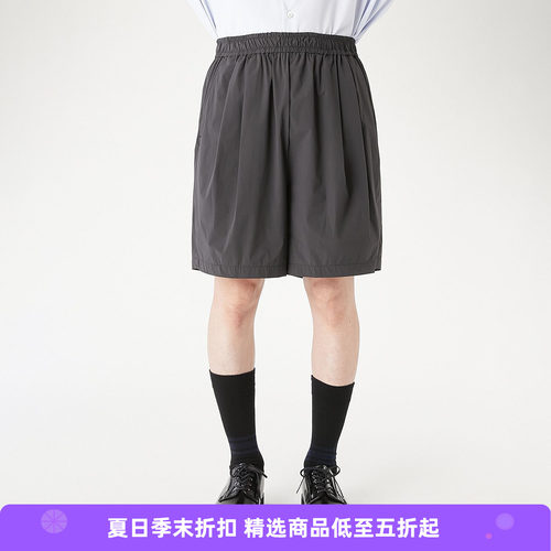 N.HOOLYWOOD 2TUCK EASY HALF PANTS 男装机能性宽松短裤
