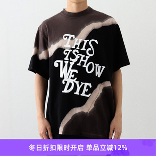 Twist Dye Tee Print T恤 NOMA 职人手工扎染标语圆领短袖 Hand