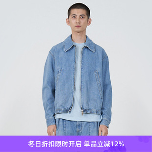 BLEACHED BLOUSON DENIM ZIP 复古石洗拉链牛仔夹克 FRONT YOKE