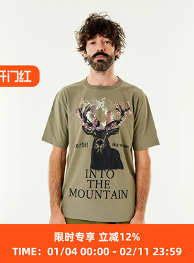 norbit Back Seam Print T-Shirts Nowartt 牡鹿印花户外主题T恤